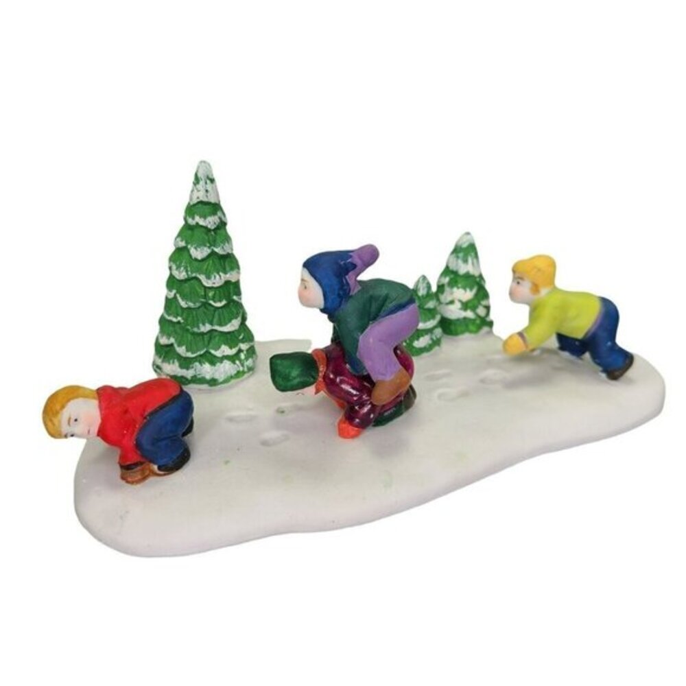 Lemax Village Leap Frog Christmas Figurine Accessory Children Playing 1996‎ Vtg